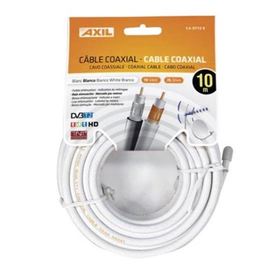 CABLE COAXIAL 19VAtC BLANC 10mts ENGEL/AXIL