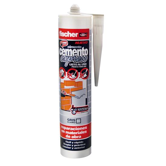 CIMENT EXPRESS FISCHER COLOR GRIS 310mlREPARACIONS EN OBRA, PREPARAT PER UTILITZAR