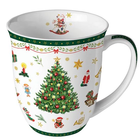 MUG PORCELLANA 400ml SERIE CHRISTMAS EVERGREEN