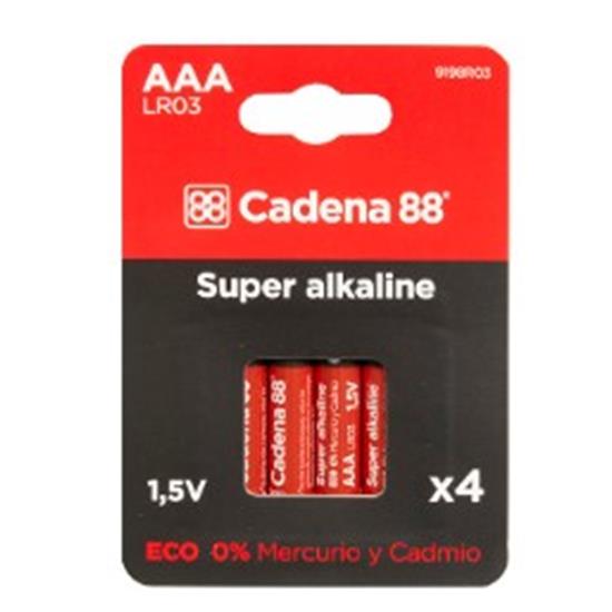 PILA CADENA 88 ALCALINA AAA LR03 Bl.4uds